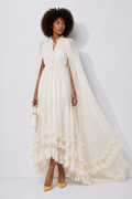 Seraphine Cape Sleeve Maxi Dress