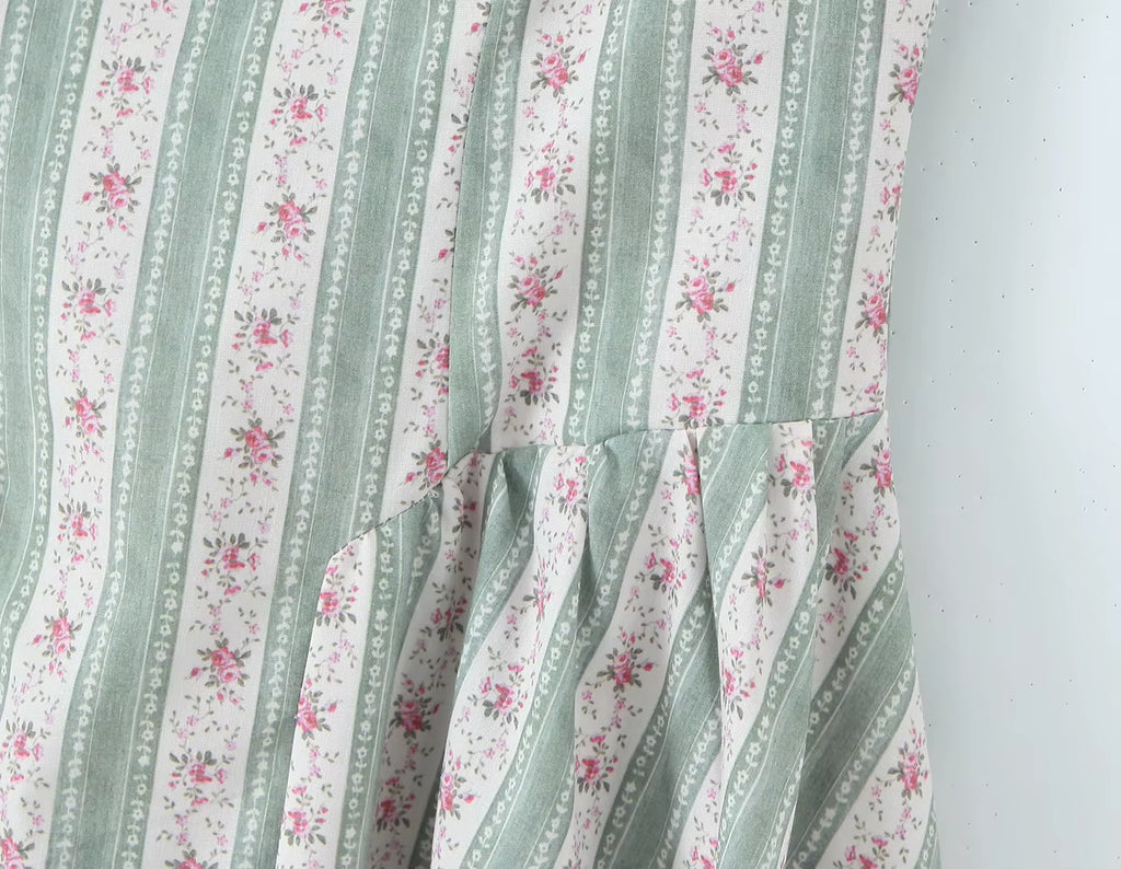 Elsie Stripe Corset Maxi Dress
