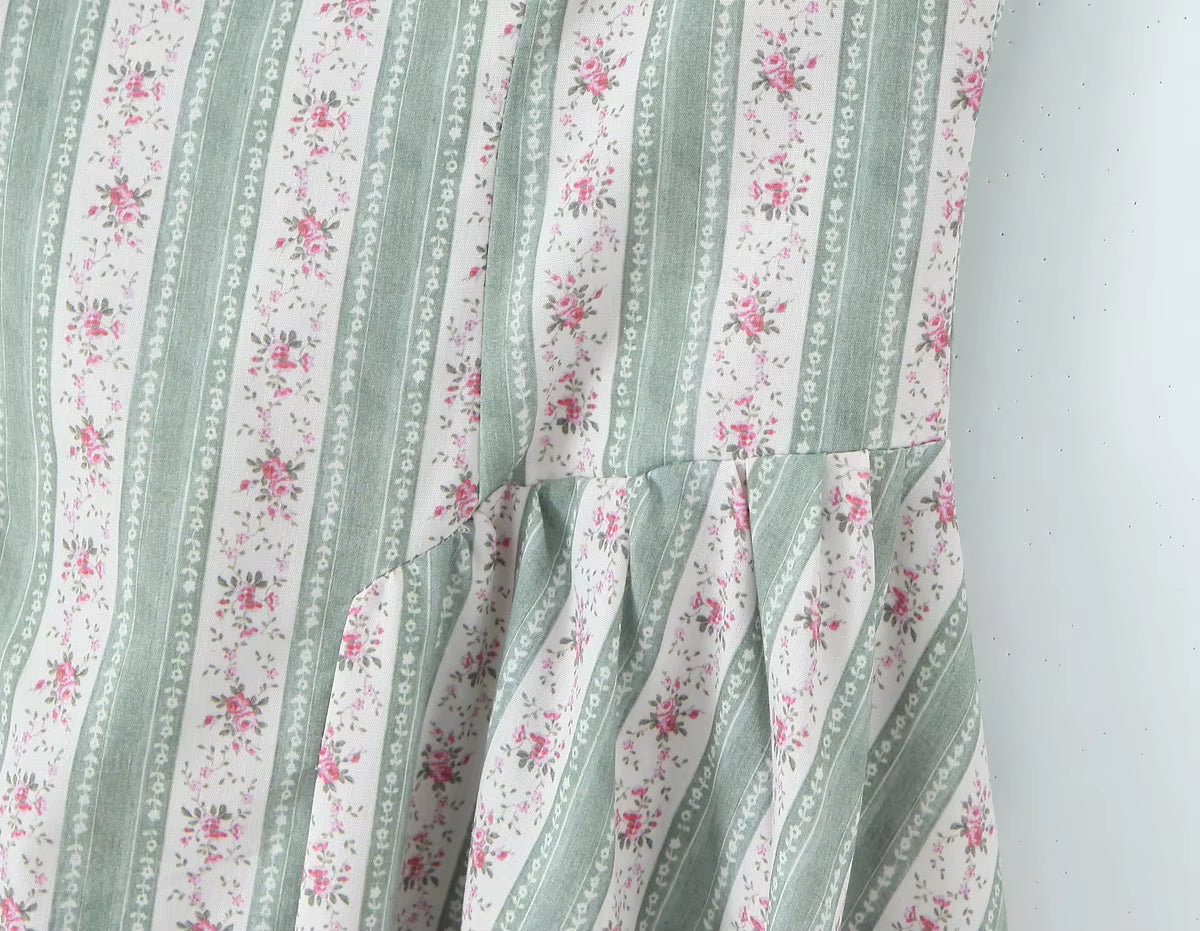 Elsie Stripe Corset Maxi Dress