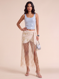 Tulum Fringe Mini Skirt