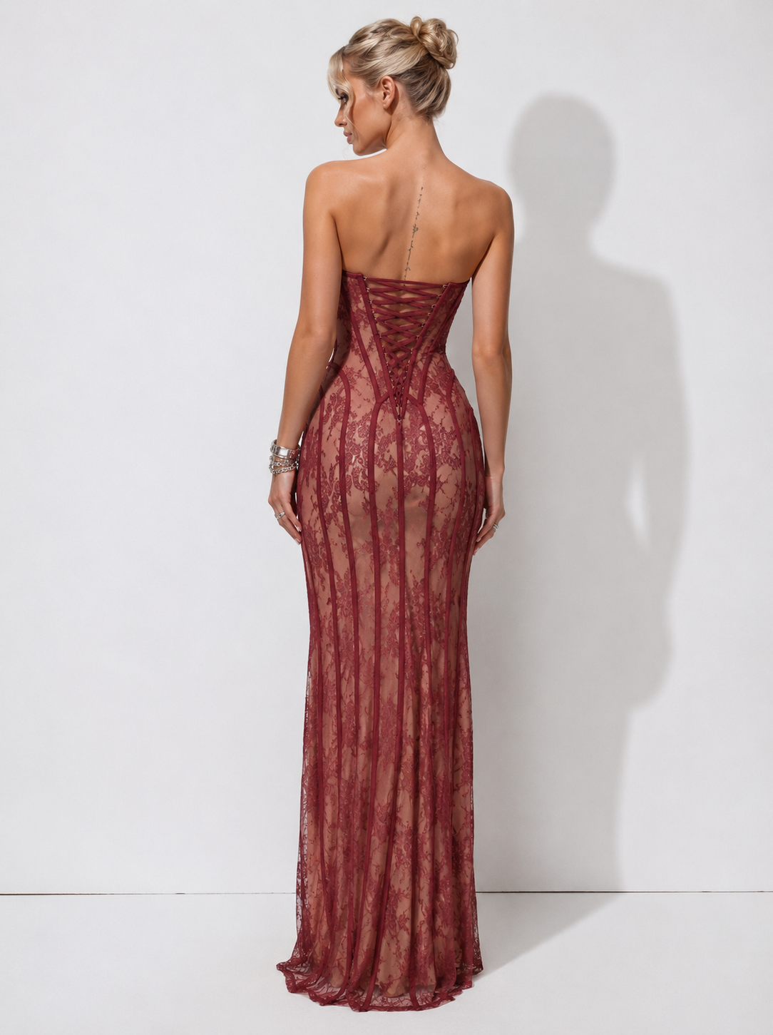 Valentina Lace Corset Maxi Dress