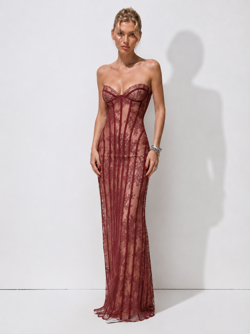 Valentina Lace Corset Maxi Dress