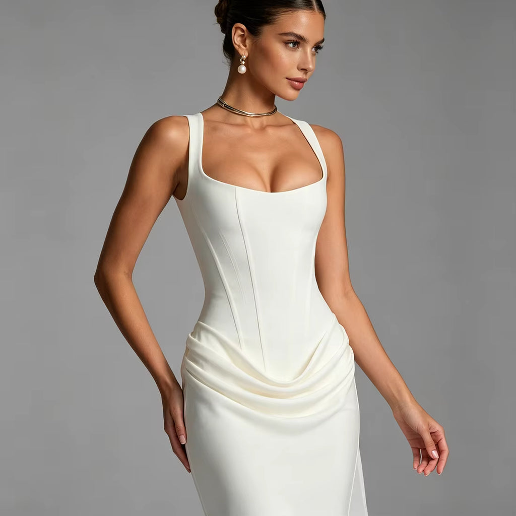 Adriana Corset Draped Maxi