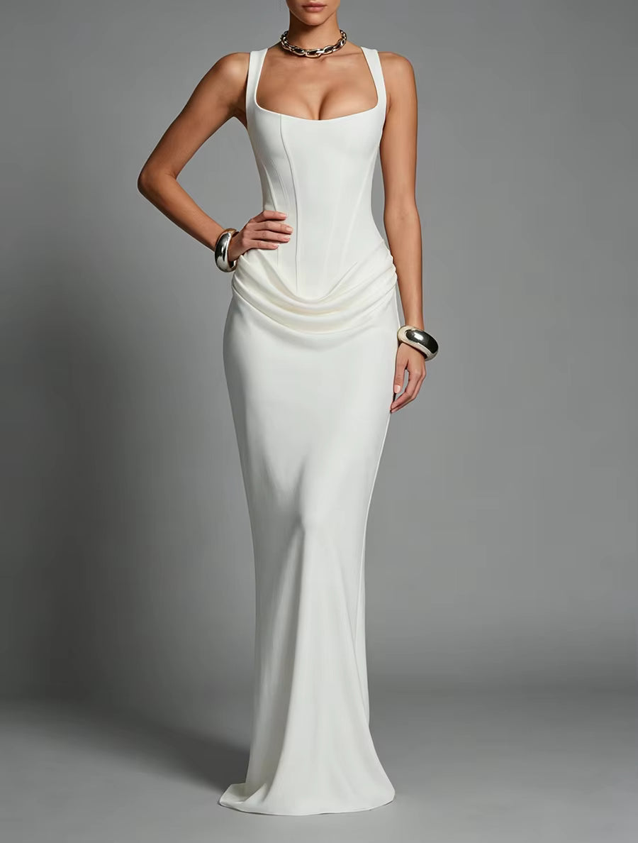 Adriana Corset Draped Maxi