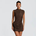 Talia Asymmetric Draped Mini