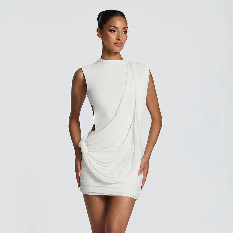 Talia Asymmetric Draped Mini