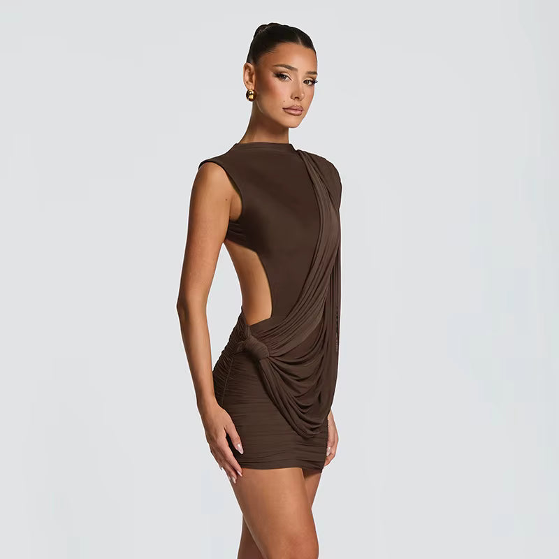 Talia Asymmetric Draped Mini
